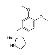 (R)-2-(3,4-dimethoxybenzyl)-pyrrolidine结构式