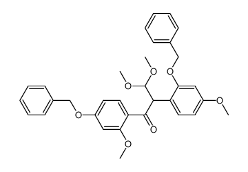 1-(4'-benzyloxy-2'-methoxyphenyl)-2-(2-benzyloxy-4-methoxyphenyl)-3,3-dimethoxypropan-1-one Structure