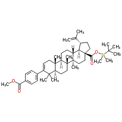 Dimethyl(2-methyl-2-propanyl)silyl 3-[4-(methoxycarbonyl)phenyl]lupa-2,20(29)-dien-28-oate Structure