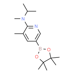 N-isopropyl-N,3-dimethyl-5-(4,4,5,5-tetramethyl-1,3,2-dioxaborolan-2-yl)pyridin-2-amine结构式