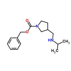 Benzyl 3-[(isopropylamino)methyl]-1-pyrrolidinecarboxylate结构式