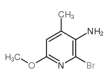 2-溴-3-氨基-6-甲氧基-4-甲基吡啶结构式