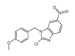 2-chloro-1-[(4-methoxyphenyl)methyl]-6-nitrobenzimidazole结构式