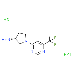 (3R)-1-[6-(Trifluoromethyl)pyrimidin-4-yl]pyrrolidin-3-amine dihydrochloride structure