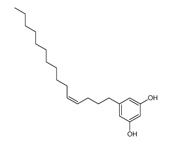 (4'Z)-5-(pentadec-4'-enyl)benzene-1,3-diol Structure