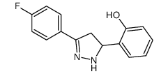 2-[3-(4-fluorophenyl)-4,5-dihydro-1H-pyrazol-5-yl]phenol结构式