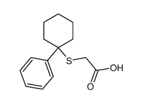 [[1-(phenyl)-cyclohexyl]thio]acetic acid结构式