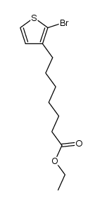 ethyl 7-(2-bromo-3-thienyl)heptanoate结构式