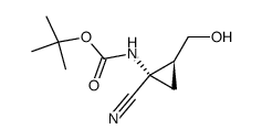 Carbamic acid, [1-cyano-2-(hydroxymethyl)cyclopropyl]-, 1,1-dimethylethyl Structure