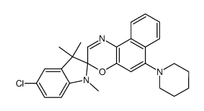 5-chloro-1,3,3-trimethyl-6'-piperidinospiro(indolino-2,3'-[3H]naphth[2,1-b]oxazine)结构式