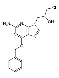O6-benzyl-9-(3-chloro-2-hydroxypropyl)guanine结构式