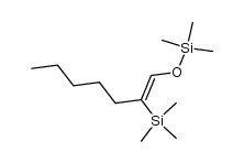(Z)-trimethyl((2-(trimethylsilyl)hept-1-en-1-yl)oxy)silane结构式