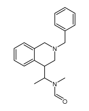 2-benzyl-4-[1-(N-formyl-N-methylamino)-ethyl]-1,2,3,4-tetrahydroisoquinoline结构式