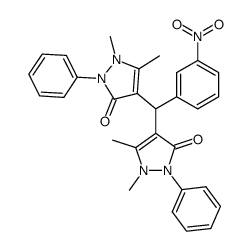 bis[1-(2,3-dimethyl-1-phenyl-3-pyrazolin-5-one)]-3-nitrophenylmethane Structure