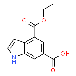 4-(ethoxycarbonyl)-1H-indole-6-carboxylic acid Structure