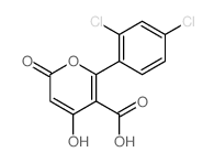 2H-Pyran-5-carboxylicacid, 6-(2,4-dichlorophenyl)-4-hydroxy-2-oxo- Structure