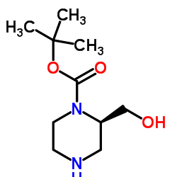 (R)-1-Boc-2-(羟甲基)哌嗪结构式