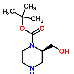 tert-butyl (2R)-2-(hydroxymethyl)piperazine-1-carboxylate structure