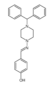 4-[(4-benzhydryl-piperazin-1-ylimino)-methyl]-phenol结构式