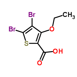 4,5-Dibromo-3-ethoxy-2-thiophenecarboxylic acid结构式