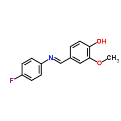 4-{(E)-[(4-Fluorophenyl)imino]methyl}-2-methoxyphenol Structure