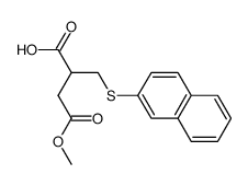 2-methoxycarbonylmethyl-3-(2-naphthylthio)propionic acid结构式