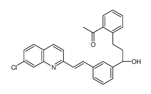 1-[2-[(3S)-3-[3-[(E)-2-(7-chloroquinolin-2-yl)ethenyl]phenyl]-3-hydroxypropyl]phenyl]ethanone Structure