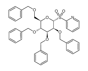 2,3,4,6-tetra-O-benzyl-α-D-mannopyranosyl 2'-pyridyl sulfone结构式