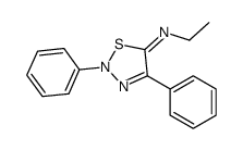 N-ethyl-2,4-diphenylthiadiazol-5-imine结构式