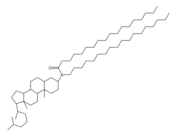 N-[(5S,8R,9S,10S,13R,14S,17R)-10,13-dimethyl-17-[(2R)-6-methylheptan-2-yl]-2,3,4,5,6,7,8,9,11,12,14,15,16,17-tetradecahydro-1H-cyclopenta[a]phenanthren-3-yl]-N-octadecyloctadecanamide结构式
