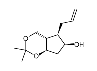 (1R,6S,7R,8S)-3,3-dimethyl-2,4-dioxa-7-(2-propenyl)bicyclo[4.3.0]nonan-8-ol结构式