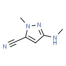 1-Methyl-3-(methylamino)-1H-pyrazole-5-carbonitrile Structure