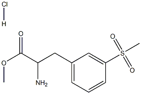 methyl 2-amino-3-(3-(methylsulfonyl)phenyl)propanoate hydrochloride结构式