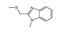 1H-Benzimidazole,1-methyl-2-[(methylthio)methyl]-(9CI) Structure