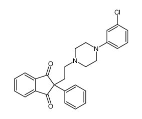 2-[2-[4-(m-Chlorophenyl)-1-piperazinyl]ethyl]-2-phenyl-1,3-indanedione Structure