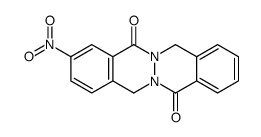 2-nitro-5,12-dihydrophthalazino[3,2-b]phthalazine-7,14-dione结构式