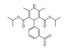1,4-Dihydro-2,6-dimethyl-4-(3-nitrophenyl)-3,5-pyridinedicarboxylic acid bis(1-methylethyl) ester structure