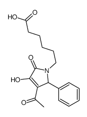 6-(3-ACETYL-4-HYDROXY-5-OXO-2-PHENYL-2,5-DIHYDRO-1H-PYRROL-1-YL)HEXANOIC ACID structure