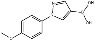 1-(4-Methoxyphenyl)-1H-pyrazole-4-boronic acid结构式