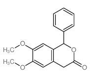 3H-2-Benzopyran-3-one,1,4-dihydro-6,7-dimethoxy-1-phenyl- Structure