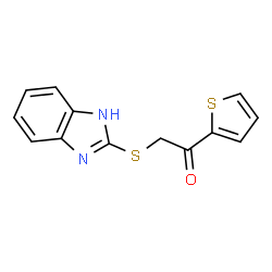 2-((1H-benzo[d]imidazol-2-yl)thio)-1-(thiophen-2-yl)ethan-1-one structure