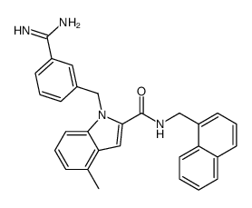 1-(3-Carbamimidoylbenzyl)-4-methyl-N-(1-naphthylmethyl)-1H-indole -2-carboxamide Structure