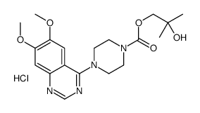 (2-hydroxy-2-methylpropyl) 4-(6,7-dimethoxyquinazolin-4-yl)piperazine-1-carboxylate,hydrochloride Structure