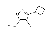 Isoxazole, 3-cyclobutyl-5-ethyl-4-methyl- (8CI) structure