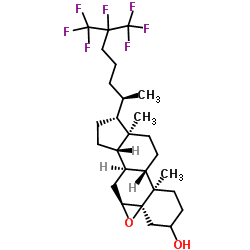 25,26,26,26,27,27,27-heptafluoro-5α,6α-epoxycholestanol structure