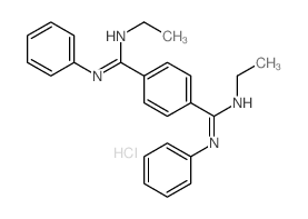 1,4-Benzenedicarboximidamide,N1,N4-diethyl-N1,N4-diphenyl-, hydrochloride (1:2)结构式