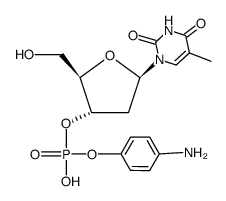 mono(4-aminophenyl)-3'-thymidylic acid ester Structure