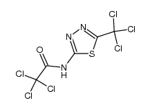 2,2,2-trichloro-N-(5-trichloromethyl-[1,3,4]thiadiazol-2-yl)-acetamide结构式