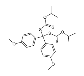 [Bis(4-methoxyphenyl)methylenebisthio]bis[thioformic acid O-isopropyl] ester结构式
