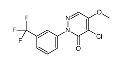 4-chloro-5-methoxy-2-[3-(trifluoromethyl)phenyl]pyridazin-3-one结构式